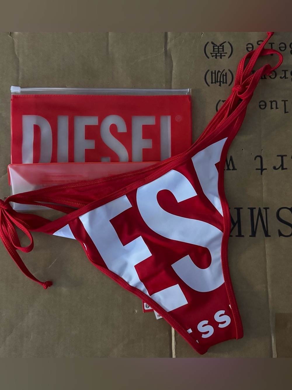 Diesel Brazilian Bikini Bottom in Formula Red - Picture 6 of 12